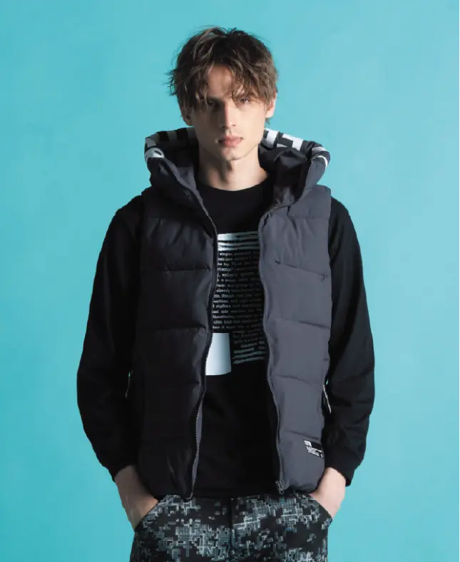 #9569 アルミストレッチベストパーカー