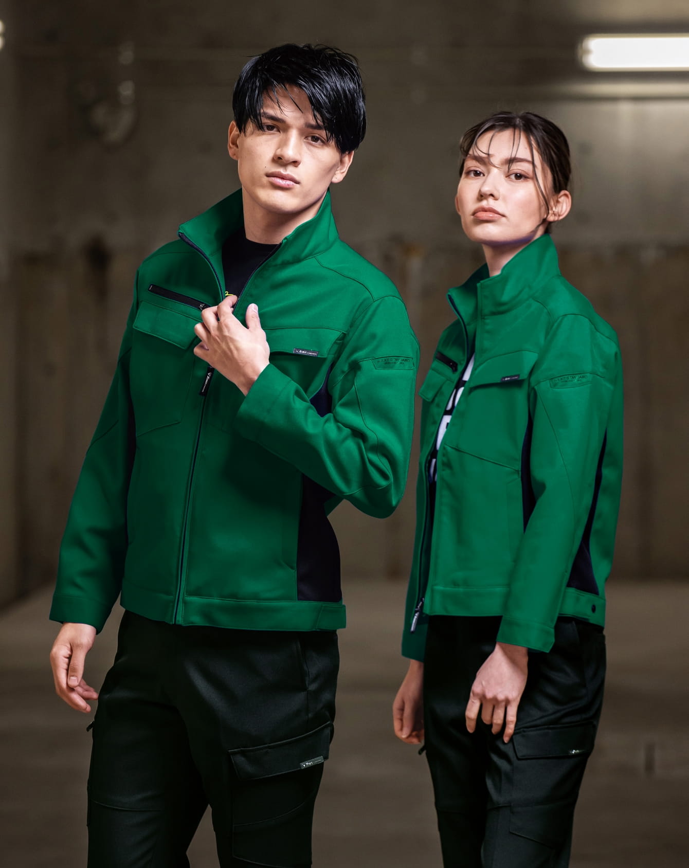 ジーベック 1500 長袖ブルゾン エコ・JIS制電・ストレッチ・裏綿