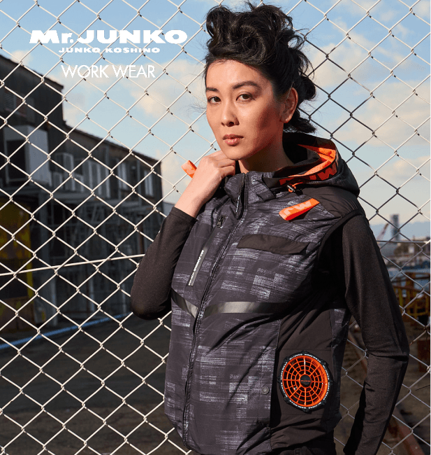Mr.JUNKO WORK WEAR [春夏] フードベスト  ファン付専用ウェア MJWW-10