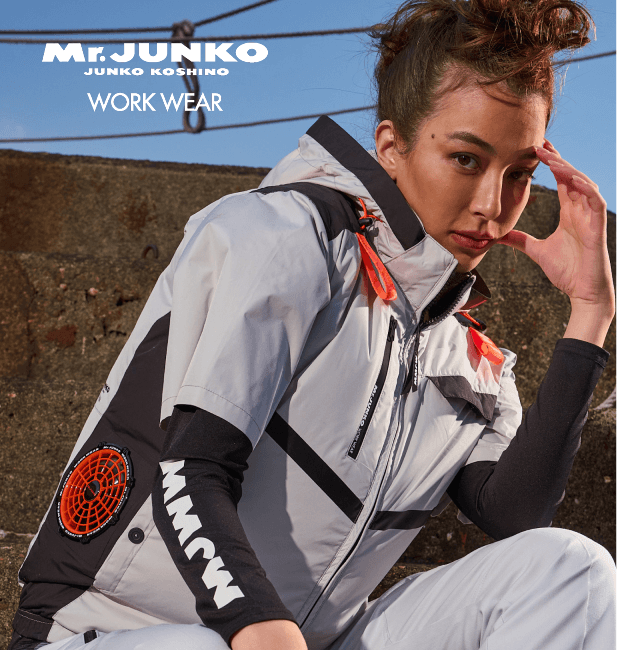 Mr.JUNKO WORK WEAR [春夏] フードショート半袖ジャケット ファン付専用ウェア MJWW-14