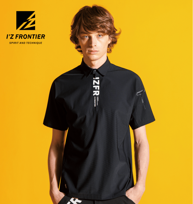 I'Z FRONTIER　接触冷感半袖ジップアップシャツ #044
