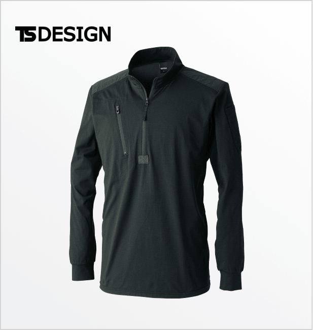 TSDESIGN DEOドットロングスリーブハーフジップ 85605