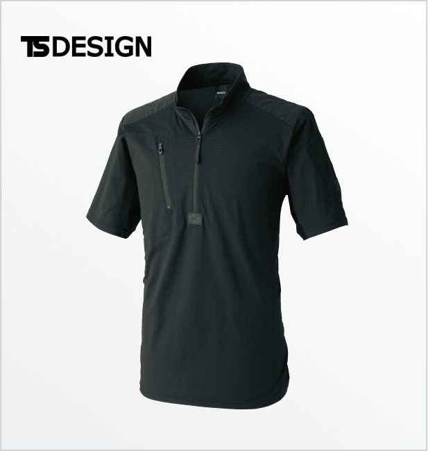 TSDESIGN DEOドットショートスリーブハーフジップ 85655