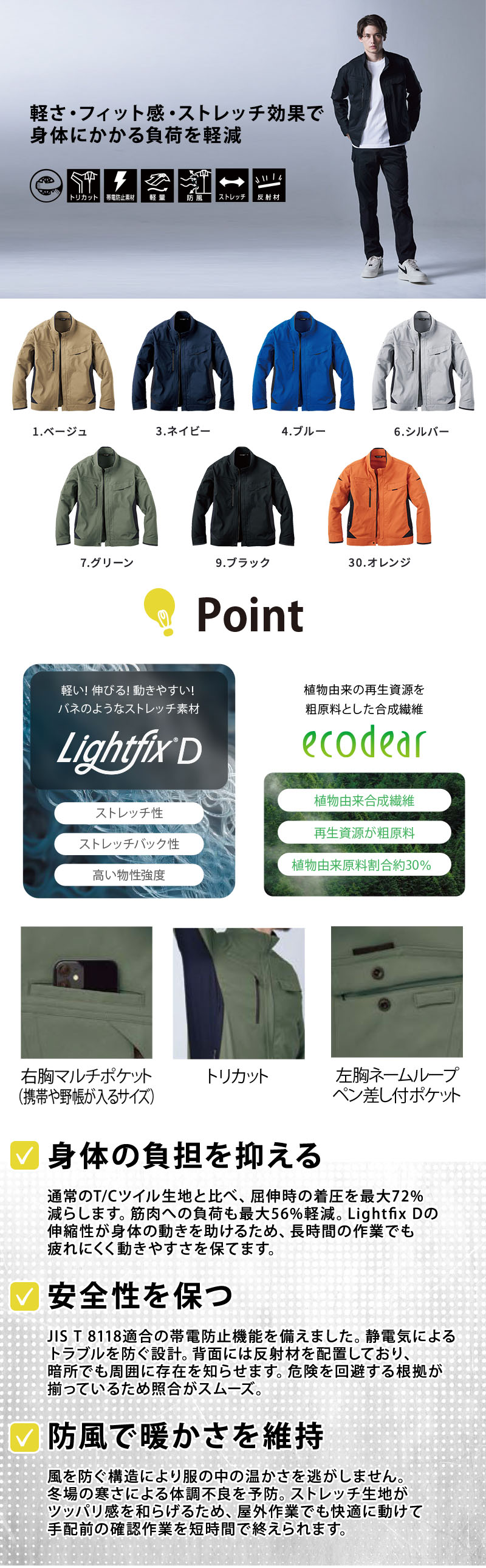  ｻﾝｴｽ    長袖ﾌﾞﾙｿﾞﾝ紹介画像