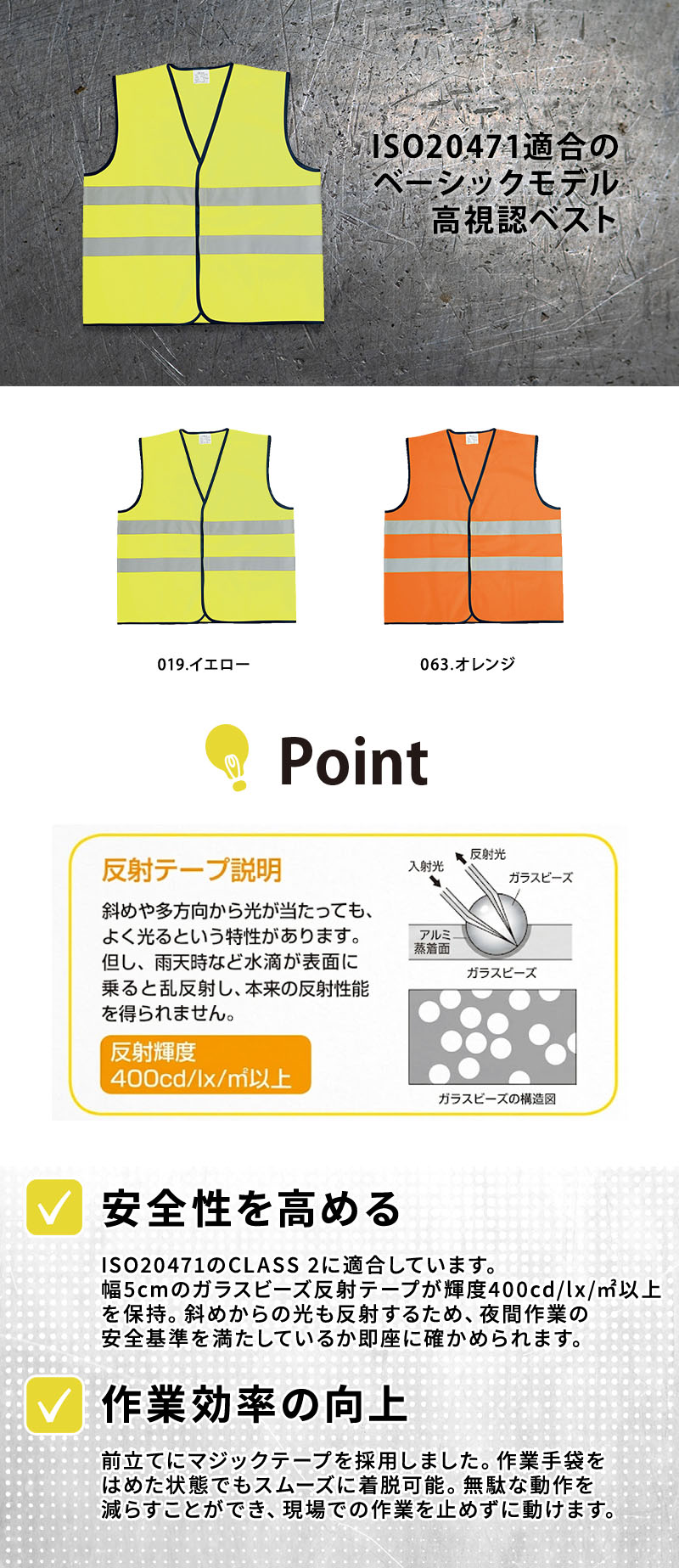  アイトス 警備具トリコットベスト 8701紹介画像