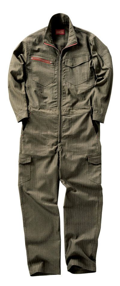 659 クレヒフクのREDCAT ヘリンボーンストレッチのツナギ服 - たまゆら