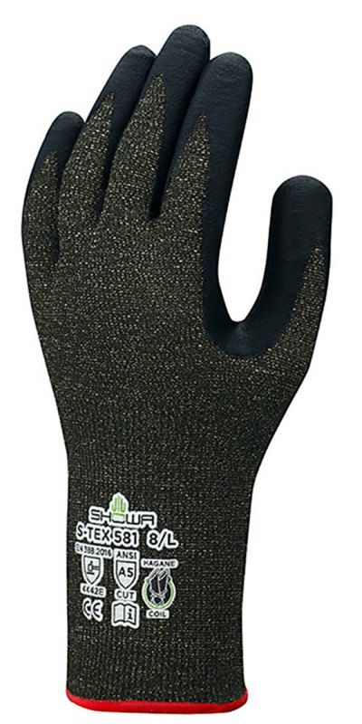 S-TEX 581 耐切創手袋シリーズ ニトリルゴム製背抜き手袋 - たまゆら
