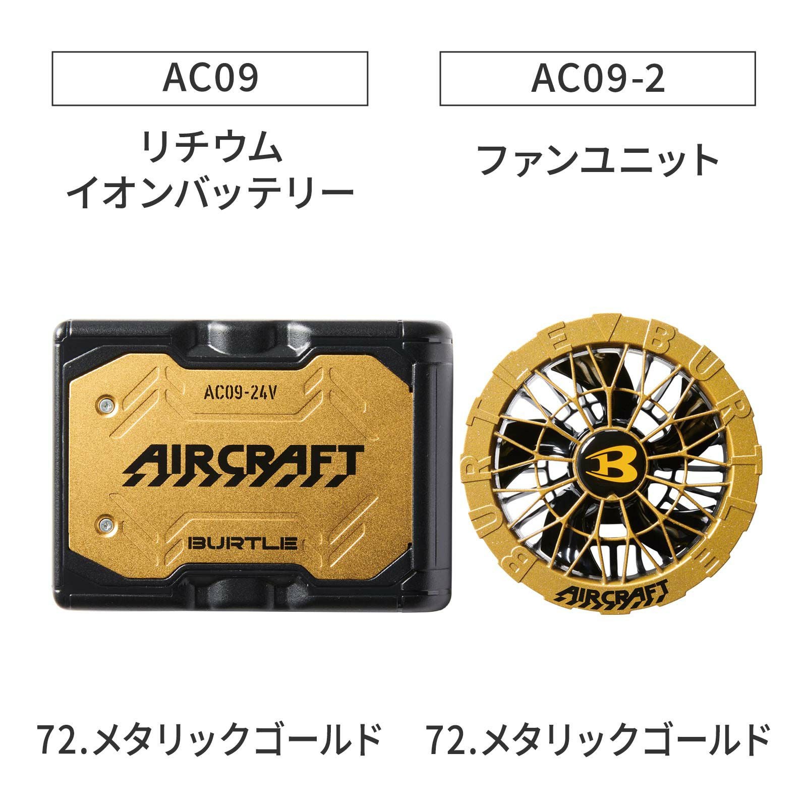 バートルエアークラフトAC092025年リチウムバッテリーファンユニット