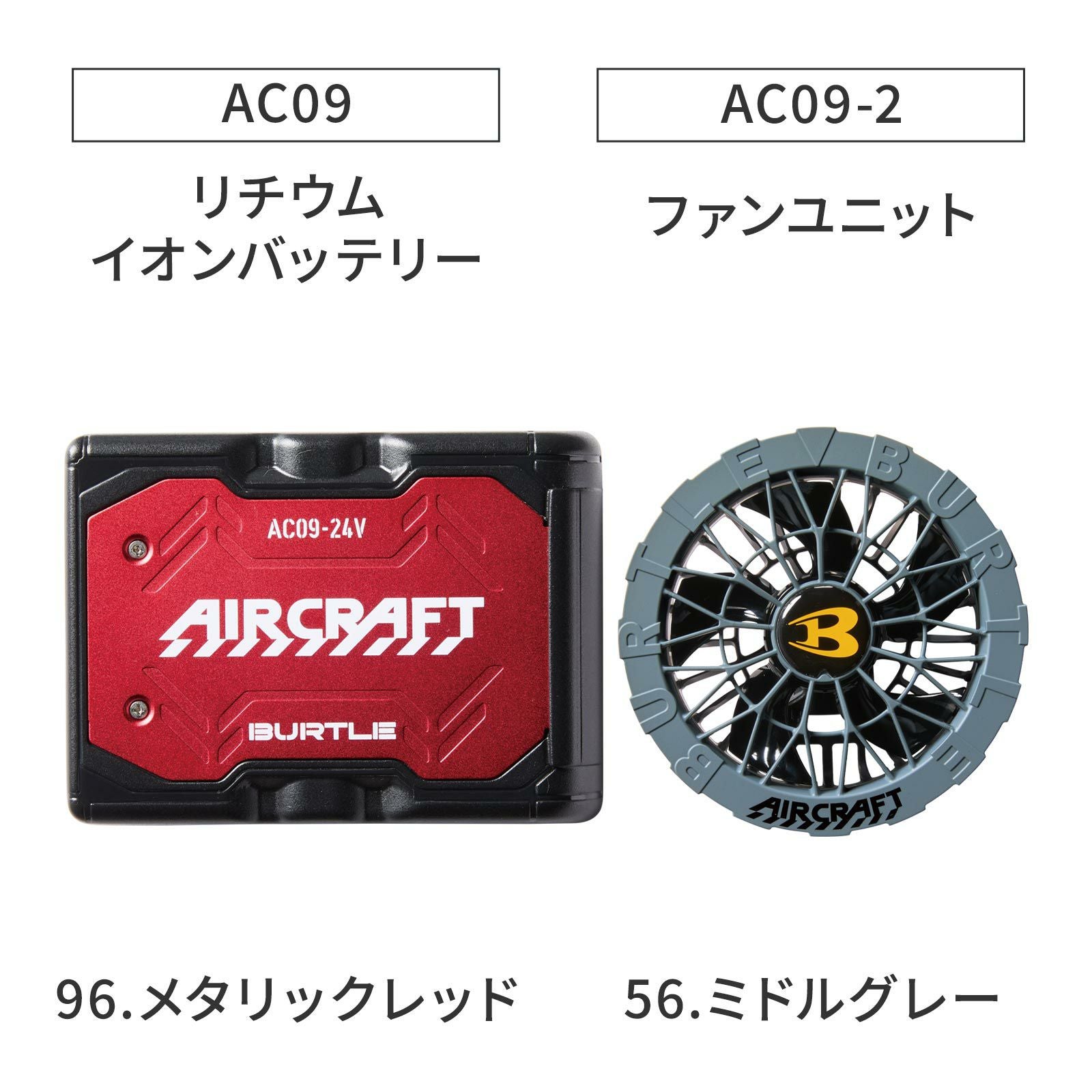 バートルエアークラフトAC092025年リチウムバッテリーファンユニット