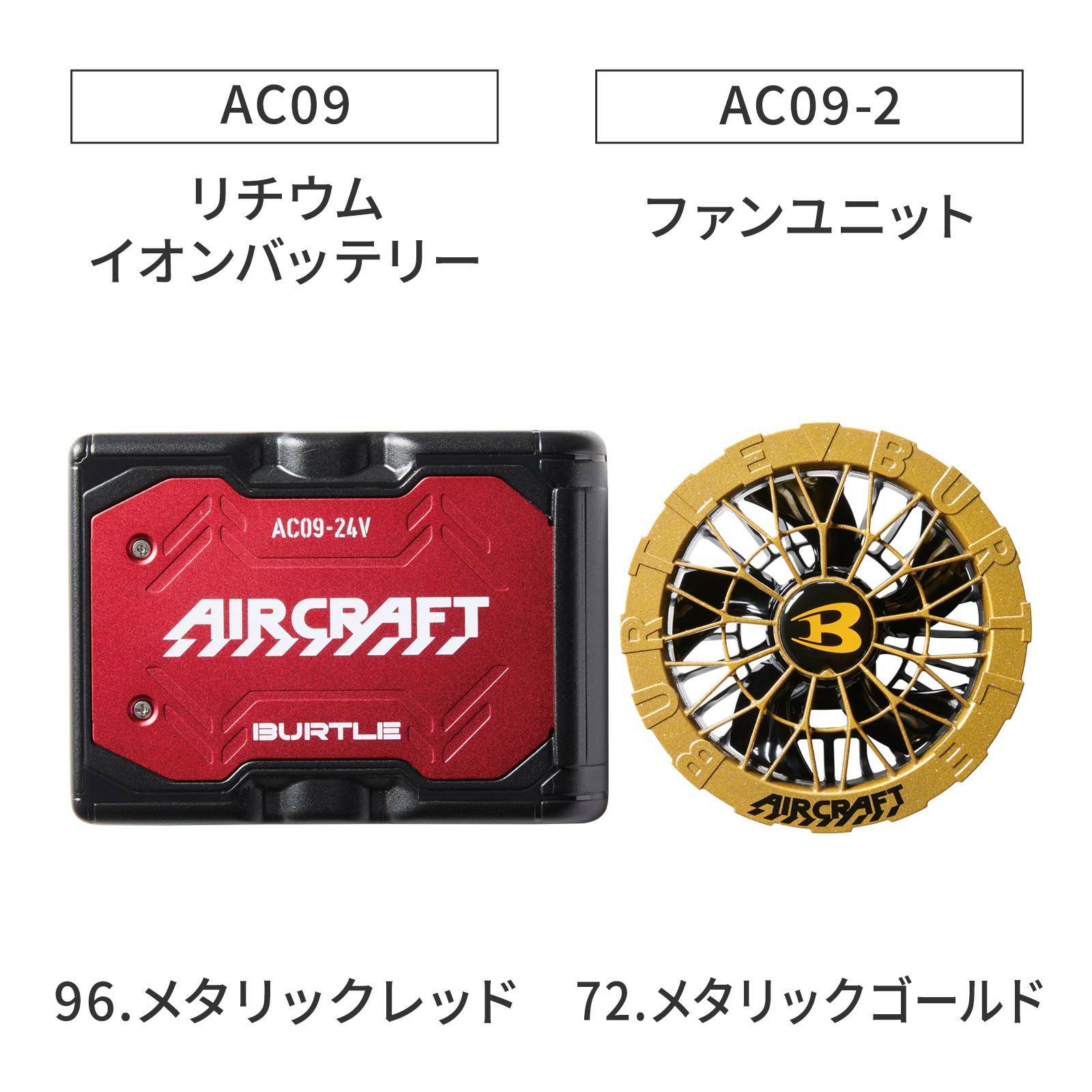 バートルエアークラフトAC092025年リチウムバッテリーファンユニット