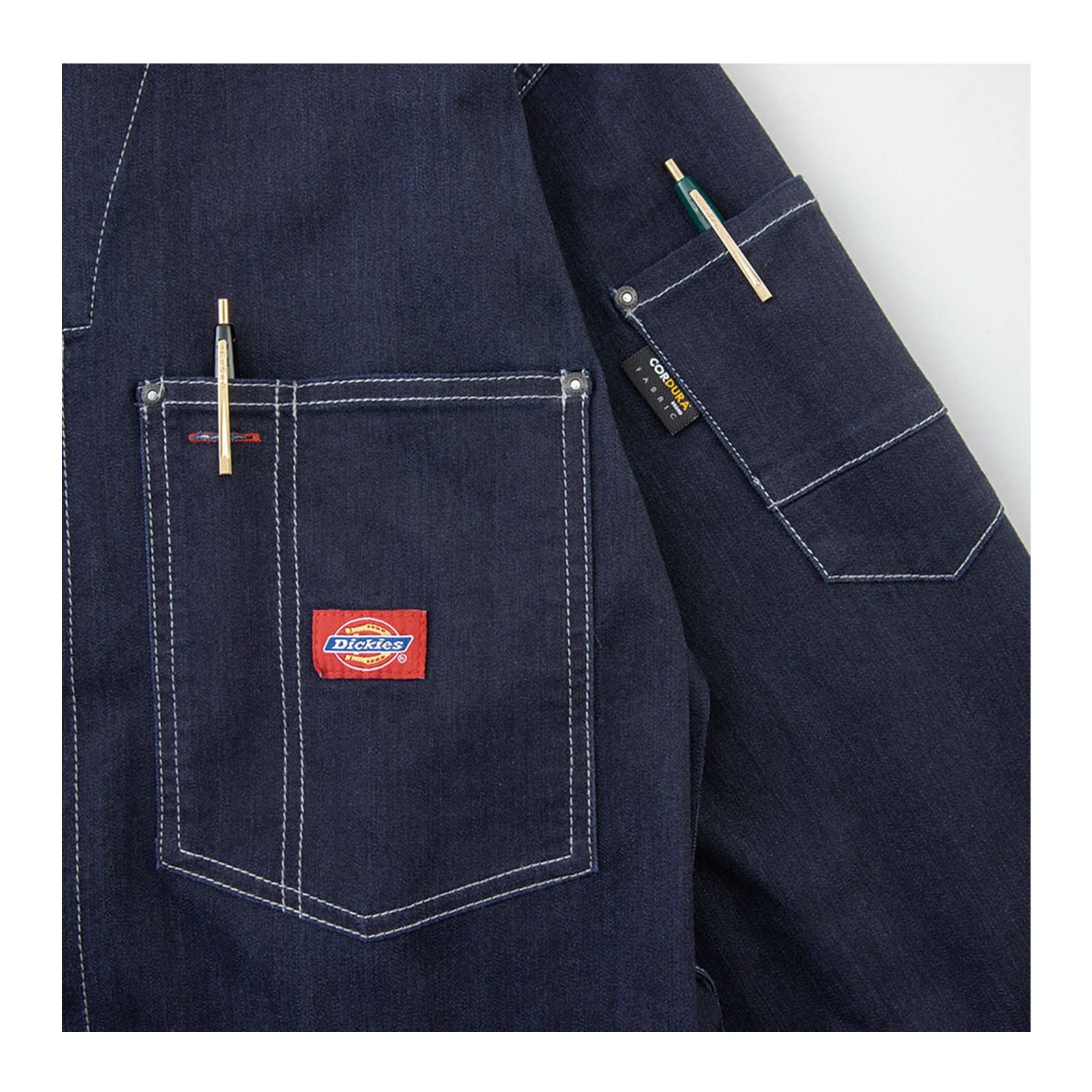 コーコス【CO-COS】Dickies CORDURAストレッチデニム半袖ツナギD-752