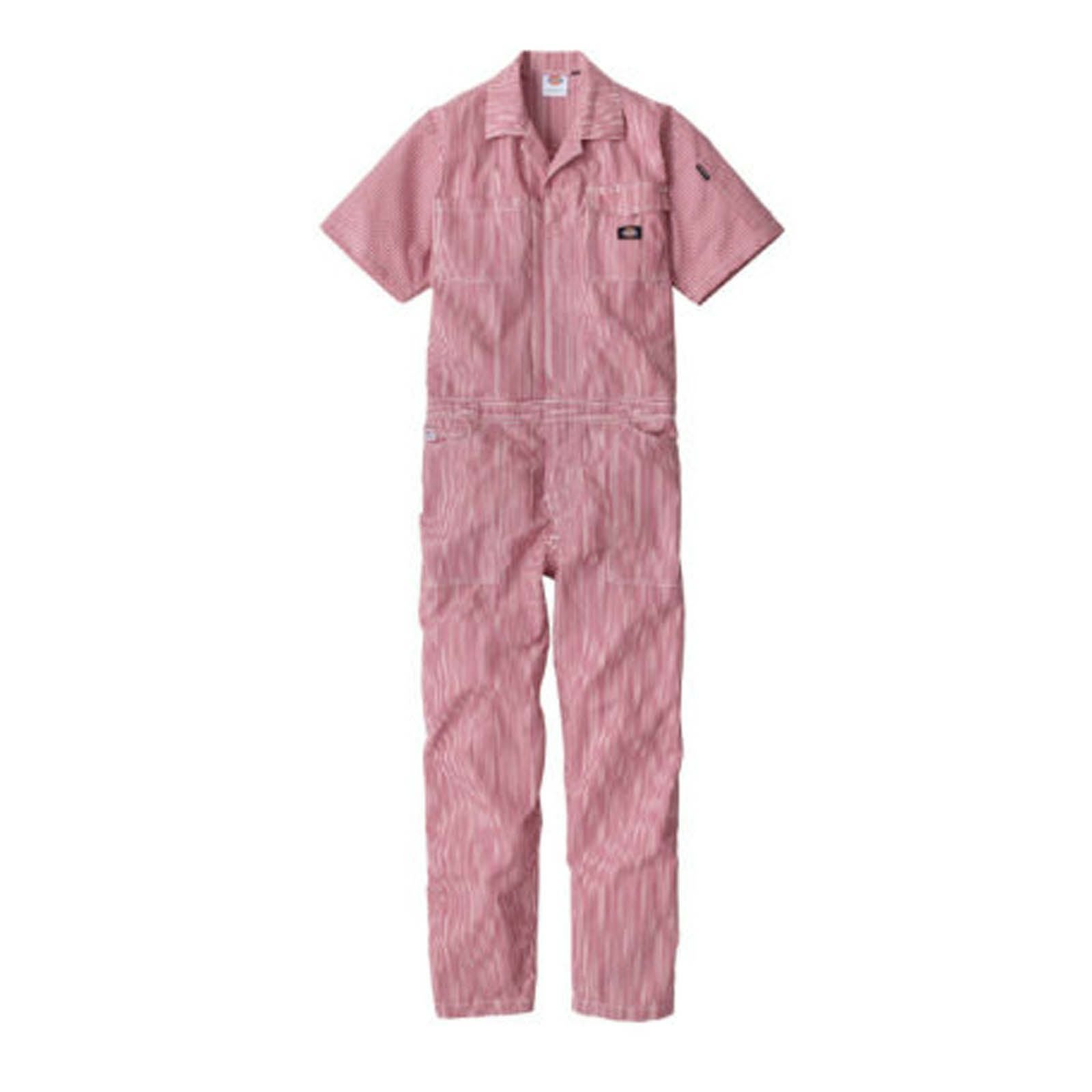 コーコス【CO-COS】Dickies ライト ストレッチ ヒッコリー半袖ツナギD