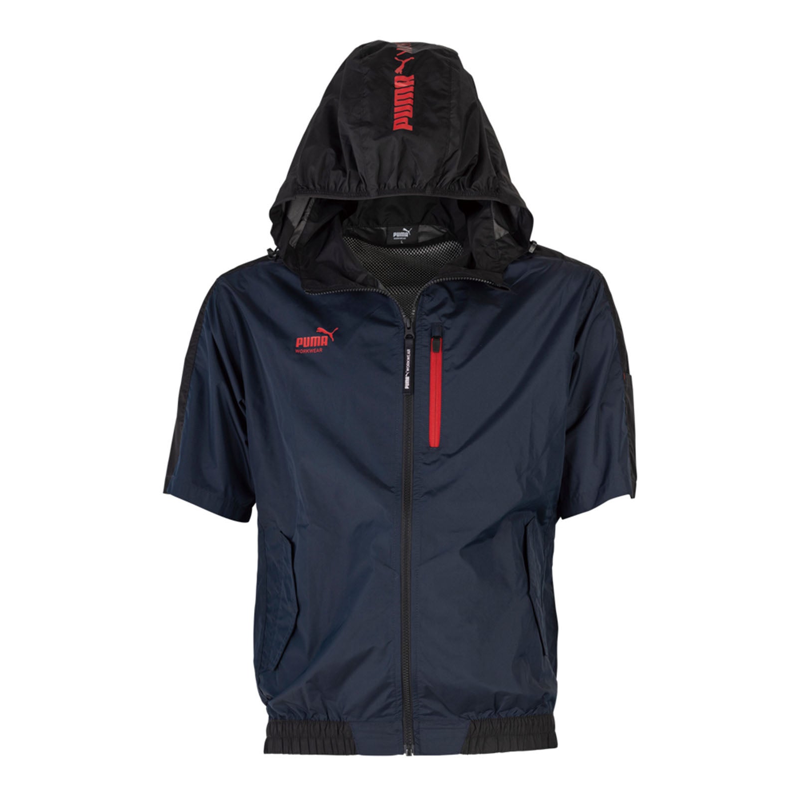 PUMA エアコンジャケット半袖フード付きハーネス対応 AT-8021N
